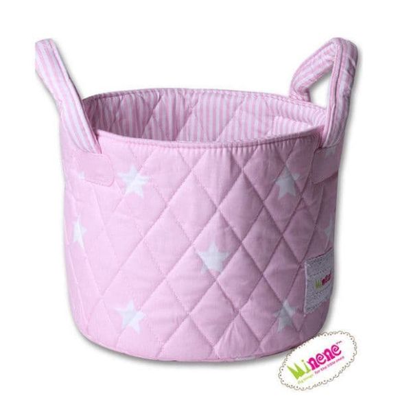 Minene basket pink stars 21167 στο Bebe Maison