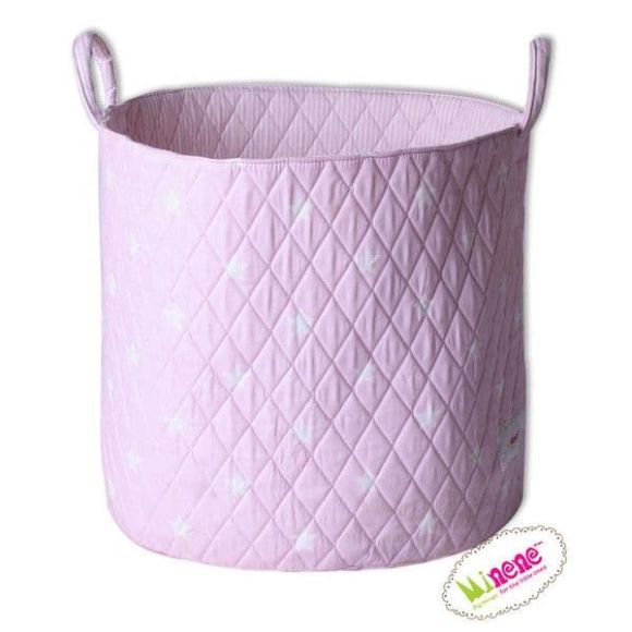 Minene basket pink stars 21165 στο Bebe Maison