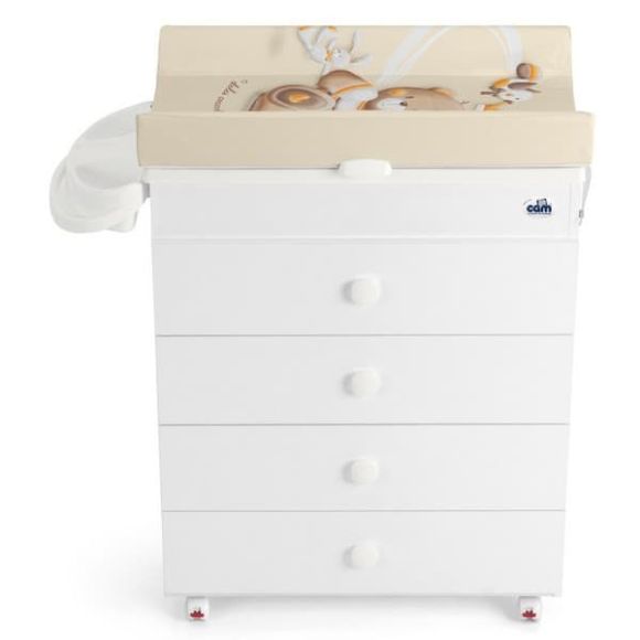 Συρταριέρα με μπανιέρα και αλλαξιέρα Cam Asia χρώμα λευκό c915006 στο Bebe Maison