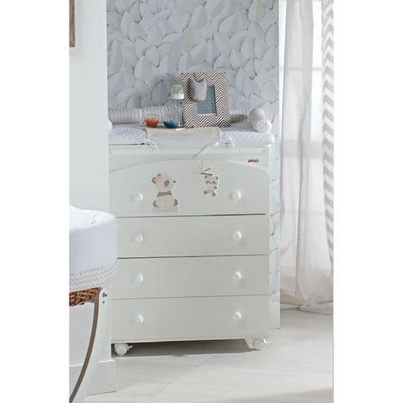 Picci drawer bobo White-Sand drawing with 4 drawers 73 x 44 x 93 cm στο Bebe Maison