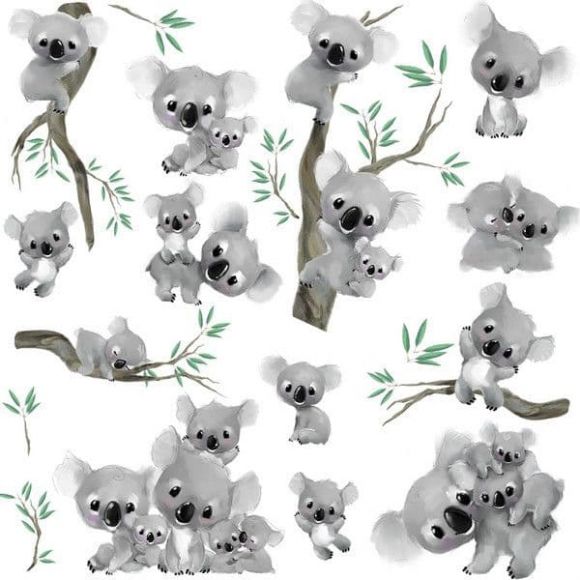Αυτοκόλλητα τοίχου Roommates Koalas RMK2867SCS στο Bebe Maison