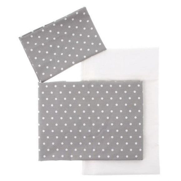 Set of Basket Sheets- 3pcs Bebe Maison Pois Gray στο Bebe Maison