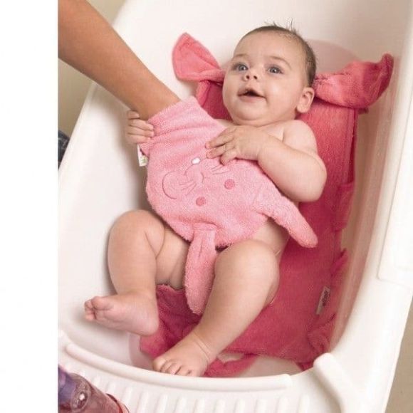 Βάση μπάνιου για νεογέννητα με γάντι Minene ροζ 3300 στο Bebe Maison