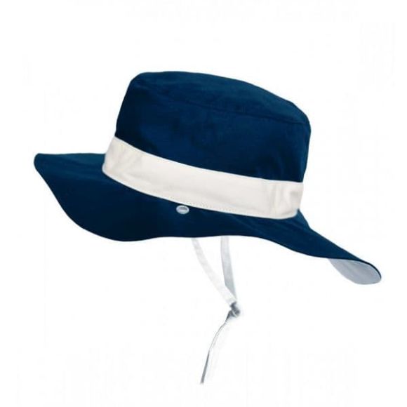 2 -sided kietla hat with UV Protection Panama Navy στο Bebe Maison