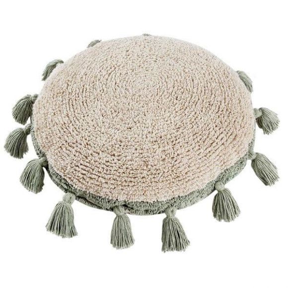 Lorena Canals. Pillow round white-green στο Bebe Maison