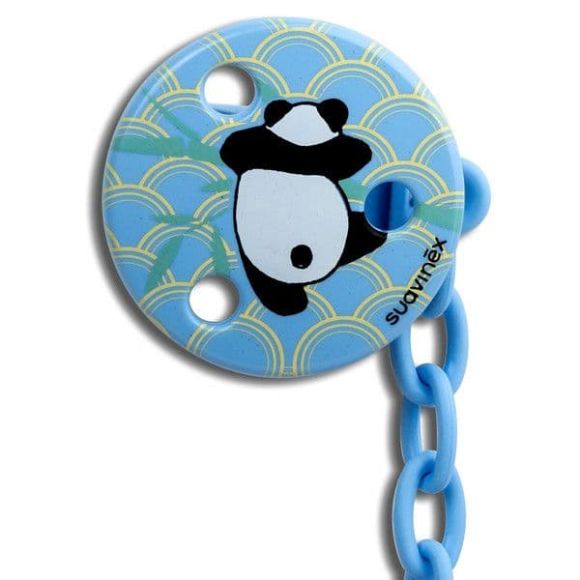 Suavinex Στρογγυλή Αλυσίδα πιπίλας με κλιπ Blue Panda στο Bebe Maison
