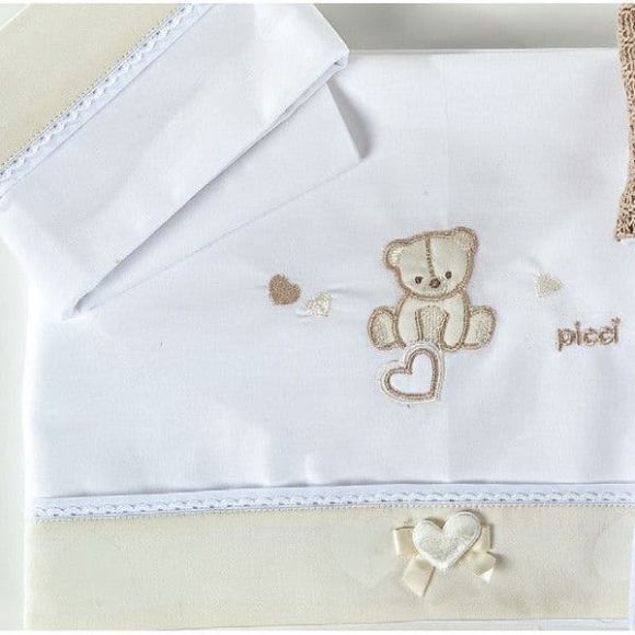 Set of Basket Sheets-Licen Picci Plan Amelie Panna στο Bebe Maison