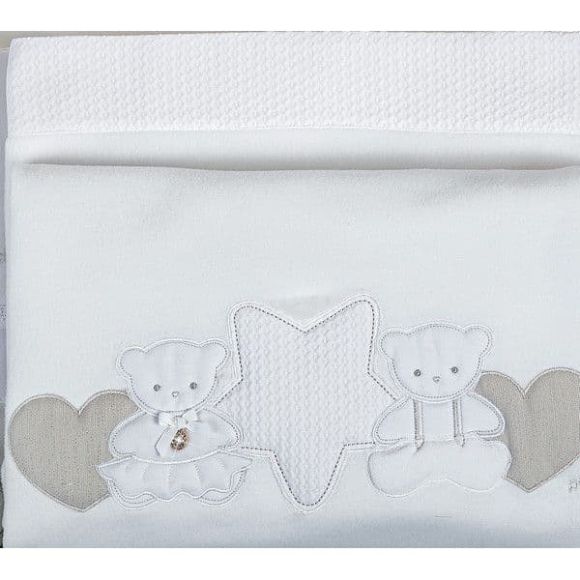 Fleece bed blanket Picci Nanny Bianco Plan στο Bebe Maison