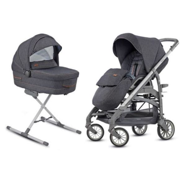 Πολυκαρότσι Inglesina Trilogy System Duo Village Denim-σκελετός city titanium/slate στο Bebe Maison