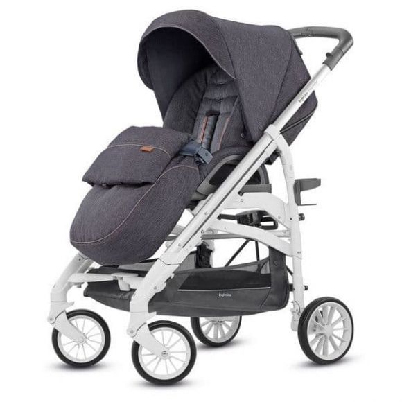 Πολυκαρότσι Inglesina Trilogy System Duo Village Denim-σκελετός silver/white στο Bebe Maison