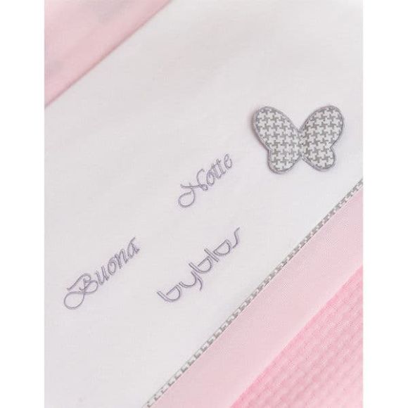 Set sheets byblos Plan 84 Pink Butterfly στο Bebe Maison