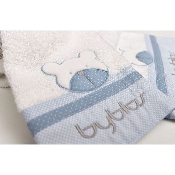 Σετ πετσέτες Byblos 2 τμχ. σχέδιο 80 Tre Amici Blue στο Bebe Maison