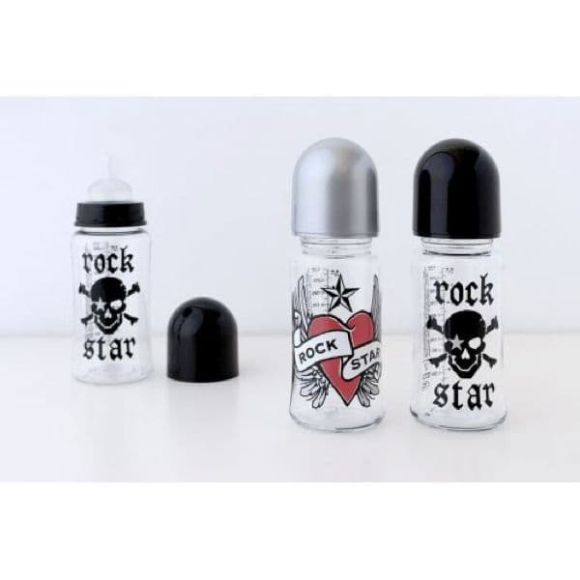 Rock Star Baby Μπιμπερό με φαρδύ λαιμό 230ml Pirate στο Bebe Maison