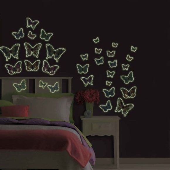 Wallpops Αυτοκόλλητα τοίχου φωσφορίζοντα "Πεταλούδες" στο Bebe Maison