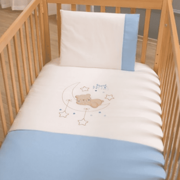 Σετ σεντόνια 3τμχ Funna Baby σχέδιο Sweet Dream blue στο Bebe Maison