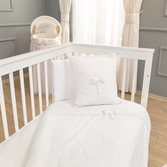 Σετ σεντόνια 3τμχ Funna Baby σχέδιο Premium white στο Bebe Maison