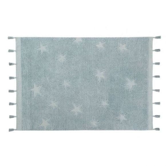 Children&#39;s carpet Lorena Canals Hippy Stars aqua blue C-ΗΙ-ΣΤ-ΑQUΑ 120x175 στο Bebe Maison