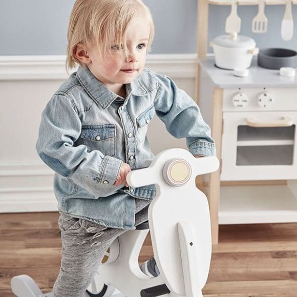 Kids Concept Rocking scooter γκρι/λευκό στο Bebe Maison