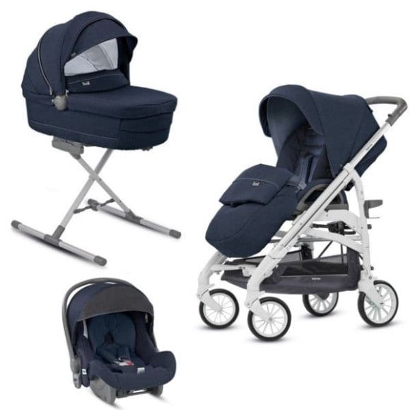 Πολυκαρότσι Inglesina Trilogy System Quattro Imperial Blue-σκελετός City silver/white στο Bebe Maison