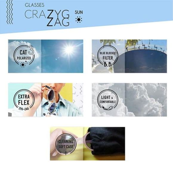 Γυαλιά Ηλίου KiETLA 6-9 ετών CraZyg-Zag SUN RoZZ Zigzag στο Bebe Maison