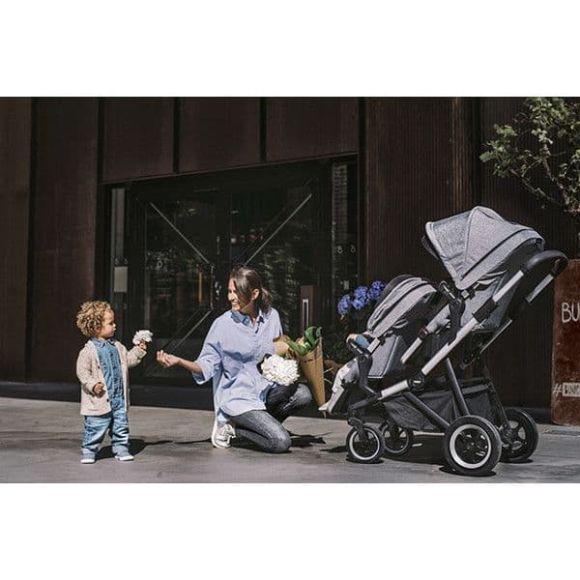 Καρότσι διδύμων Thule Sleek Grey Melange στο Bebe Maison