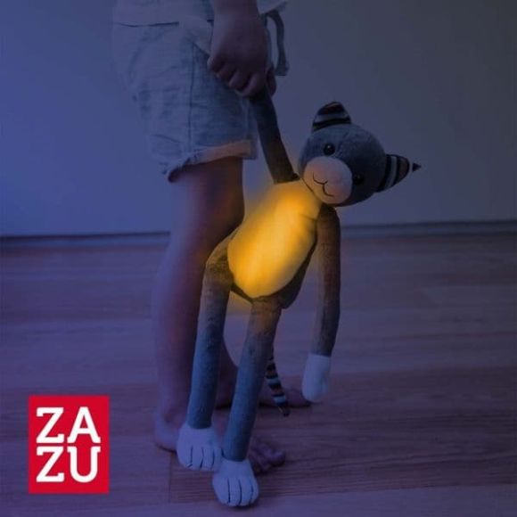 Zazu Katie Γατούλα με φωτάκι νυκτός νανουρίσματος με μελωδίες & λευκούς ήχους φύσης στο Bebe Maison