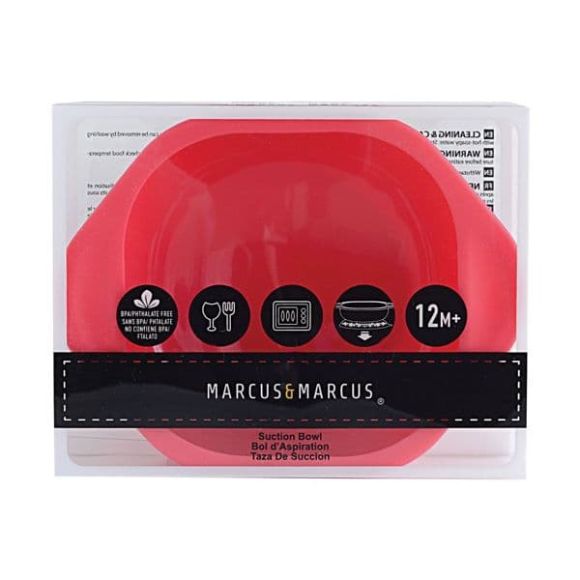 Marcus & Marcus Μπολ σιλικόνης με αντιολισθητική βάση κόκκινο στο Bebe Maison
