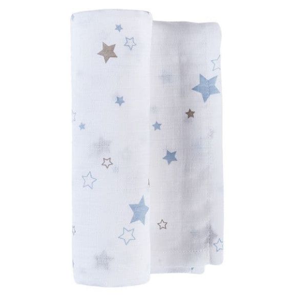 Μουσελίνες Picci 2τμχ Stars Blue small στο Bebe Maison