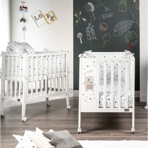 Baby Bed and cradle Picci drawing Orso Converse White/Gray στο Bebe Maison