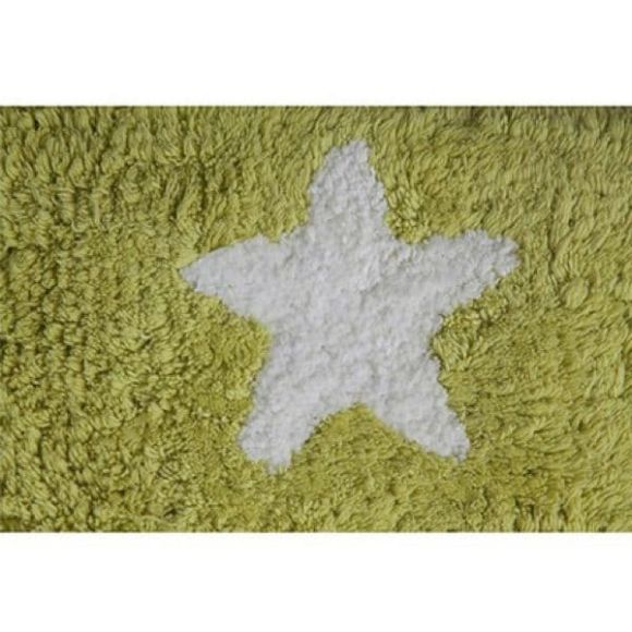 Lorena canals room carpet cielo pistachio round peanut with white stars στο Bebe Maison