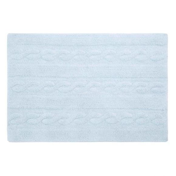 Lorena Canals Χαλί δωματίου πλεκτό θαλασσί 80x120 Trenzas Blue Small στο Bebe Maison