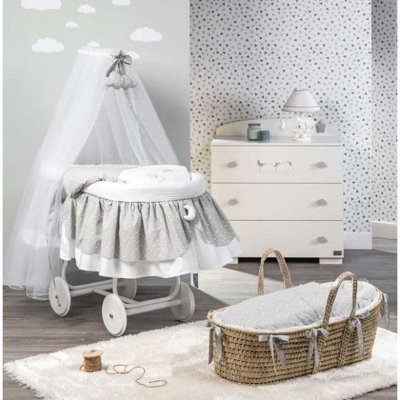 Great Veil Basket and skirt Picci Plan Lollipop Gray στο Bebe Maison