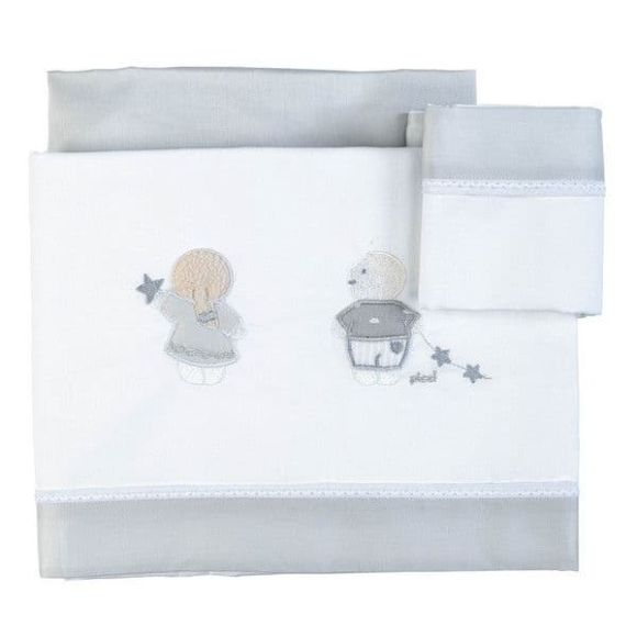 Set sheets Picci 3 pcs Plan Lollipop Gray στο Bebe Maison