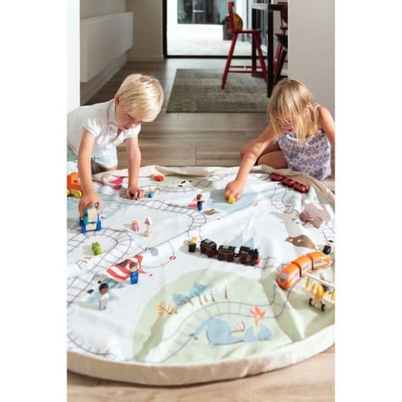 Play & Go Play Mattress - 2 in 1 Trainmap / bears bag στο Bebe Maison