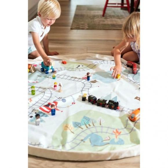 Play & Go Play Mattress - 2 in 1 Trainmap / bears bag στο Bebe Maison