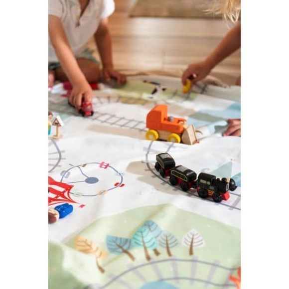 Play & Go Play Mattress - 2 in 1 Trainmap / bears bag στο Bebe Maison