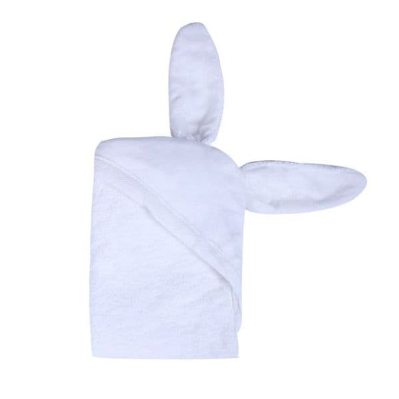Minene πετσέτα για νεογέννητο άσπρο (κουνελάκι) στο Bebe Maison