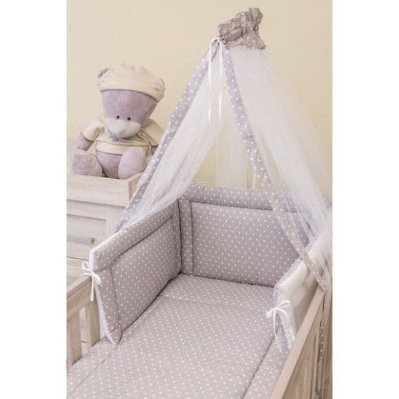 Με σετ προίκας Bebe Maison σχέδιο Pois grey αξίας 130€ στο Bebe Maison