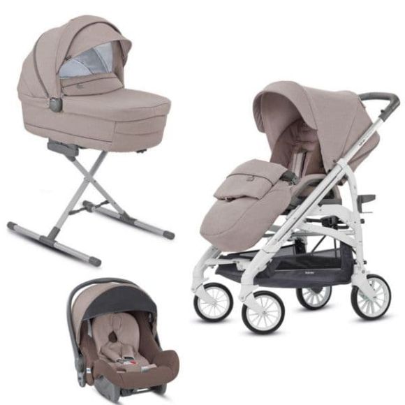 Πολυκαρότσι Inglesina Trilogy System Quattro Alpaca Beige-σκελετός City silver/white στο Bebe Maison