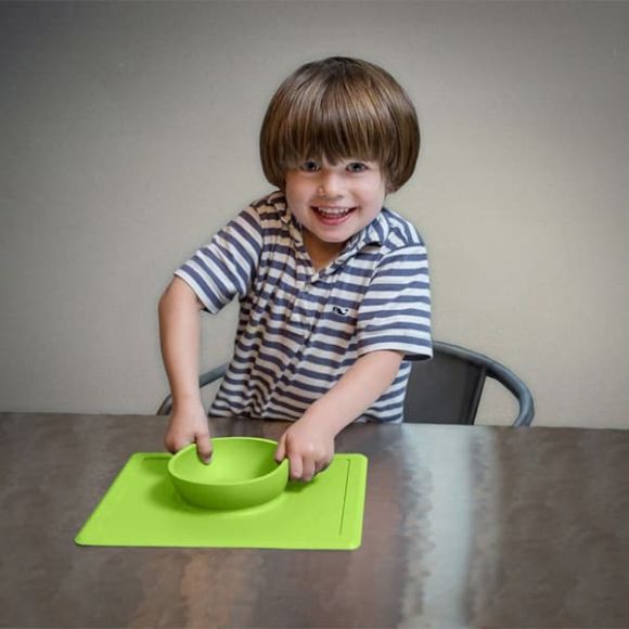 Ezpz Δίσκος και μπολ σε ένα Happy bowl in Pewter στο Bebe Maison