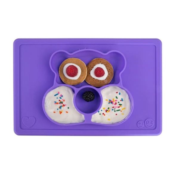 Ezpz Δίσκος και πιάτο σε ένα Care Bear mat in purple στο Bebe Maison