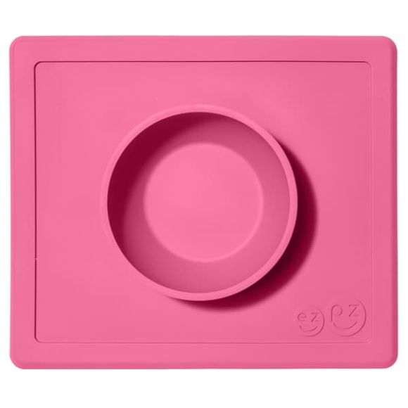 Ezpz Δίσκος και μπολ σε ένα Happy bowl in Pink στο Bebe Maison