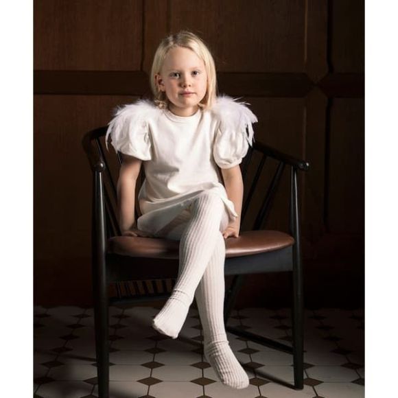 Παιδικό φόρεμα The Tiny Universe “Tiny Feathers” Off white στο Bebe Maison