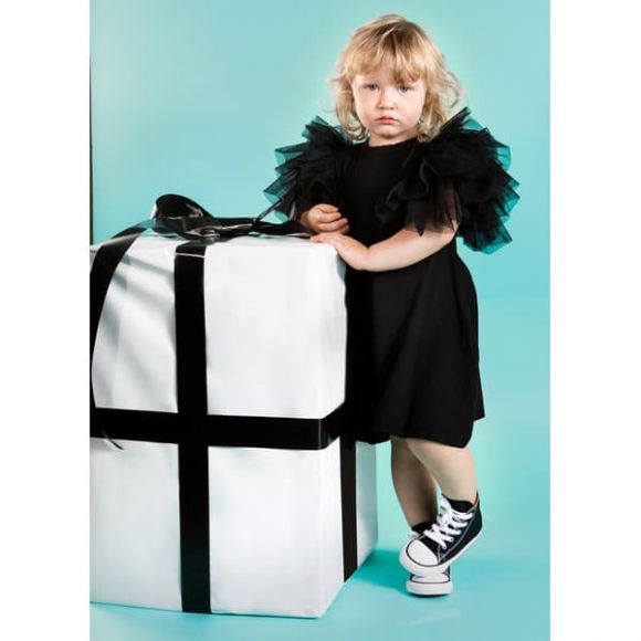 Παιδικό φόρεμα The Tiny Universe “The Tiny Wings Dress” Black στο Bebe Maison