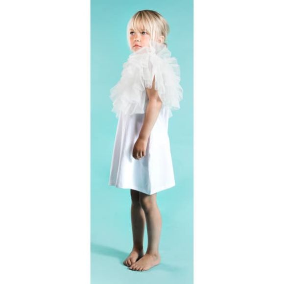 Παιδικό φόρεμα The Tiny Universe “The Tiny Wings Dress” White στο Bebe Maison