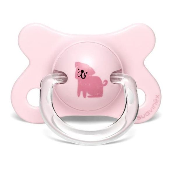 SUAVINEX pacifier anatomic rubber fusion 0-4 months pink dog στο Bebe Maison