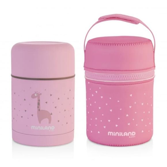 Θερμός Miniland Silky Food Thermos Pink 600ml στο Bebe Maison