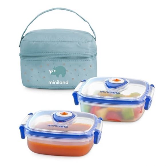 Ισοθερμική θήκη Miniland Pack 2 Go Hermifresh Azure στο Bebe Maison