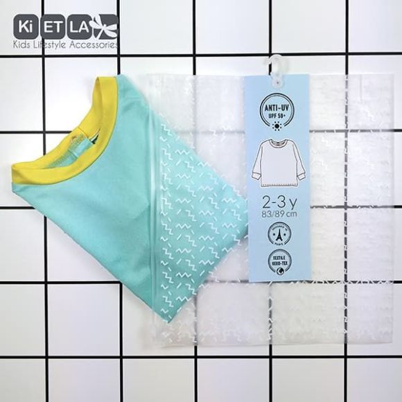 KiETLA Μπλούζα Pop με UV προστασία Γαλάζιo-Κίτρινο στο Bebe Maison