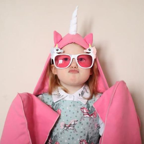 Little Champions Πόντσο πετσέτα Microfiber Pink Unicorn στο Bebe Maison